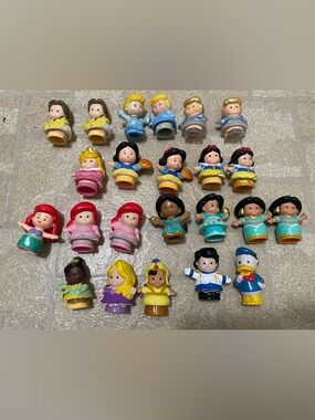 Fisher Price Little People Disney Princess Prince Donald Duck Belle Lot of 23